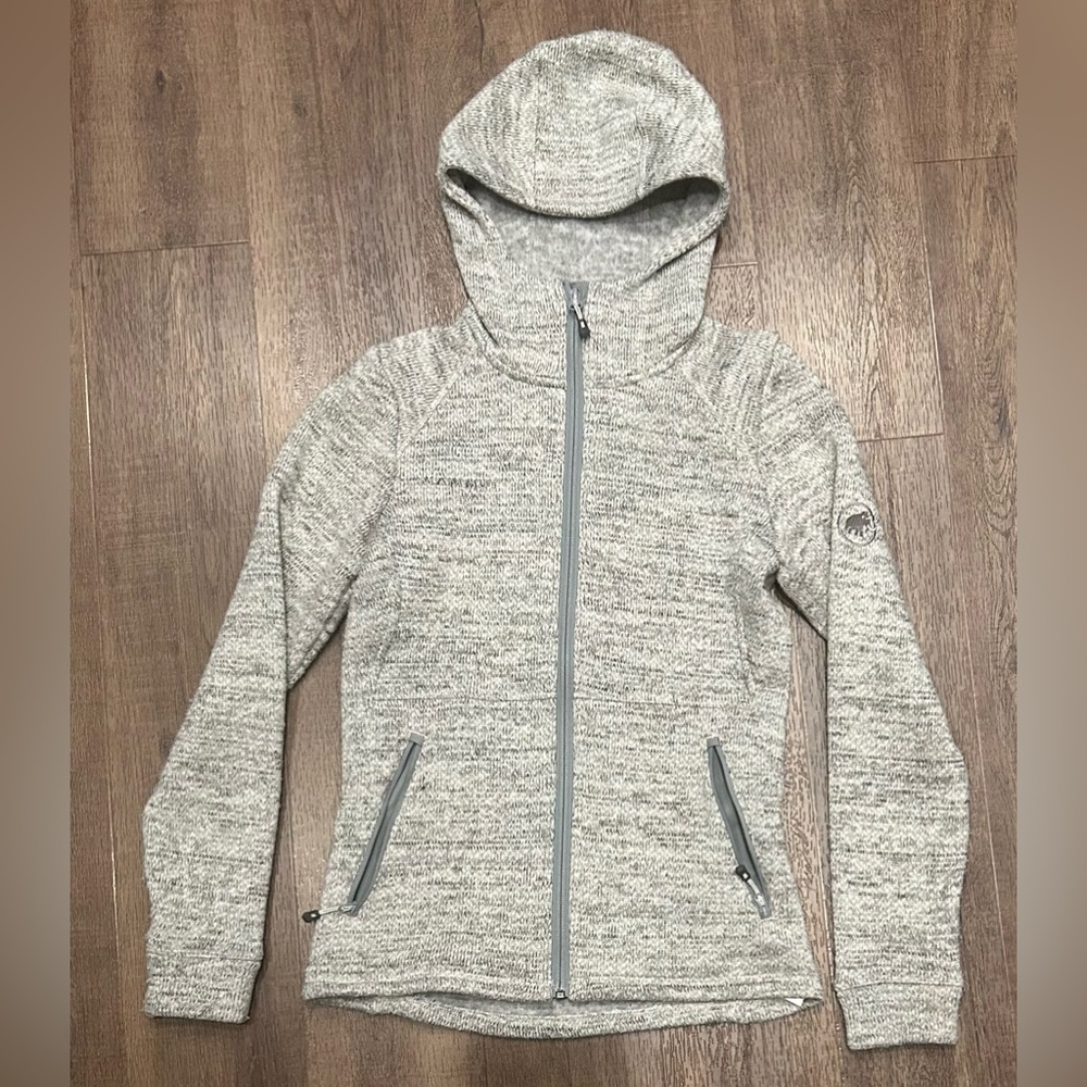 Mammoth Kachemak Full Zip Fleece Hoodie in light gray